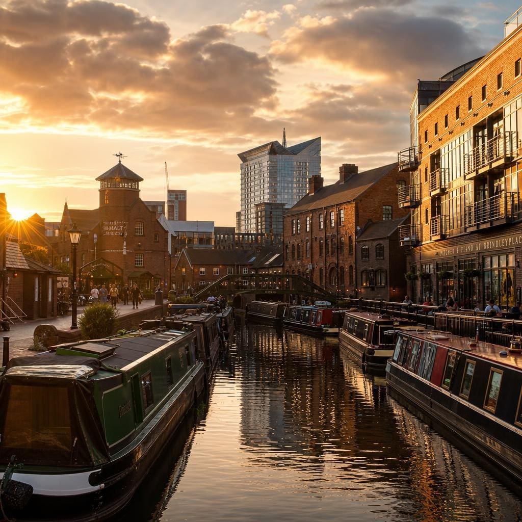 Birmingham canal network at Gas Street Basin