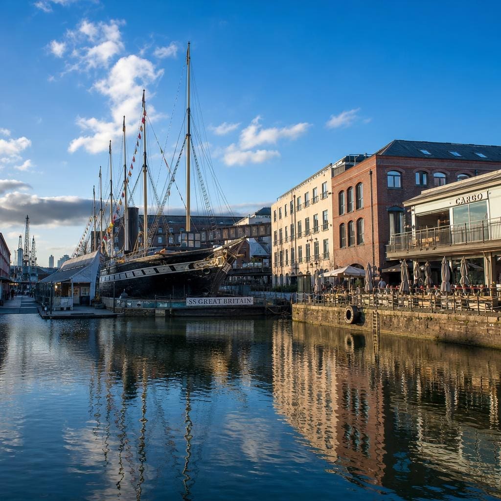 Bristol harbourside with the SS Great Britain