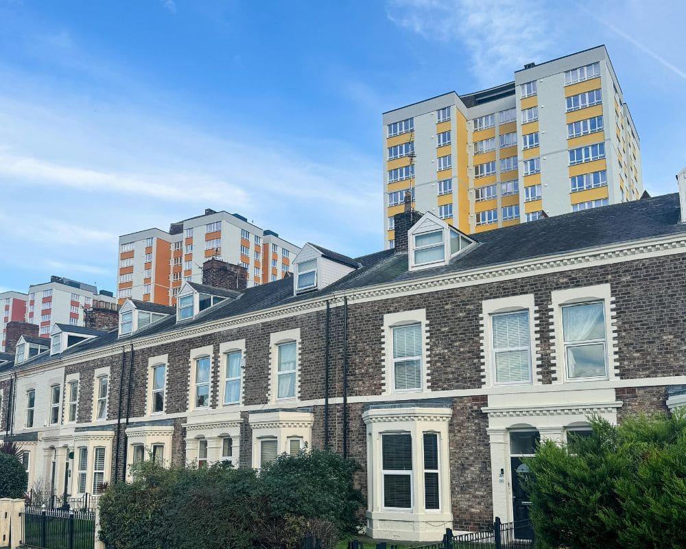Victorian terraced houses in Newcastle