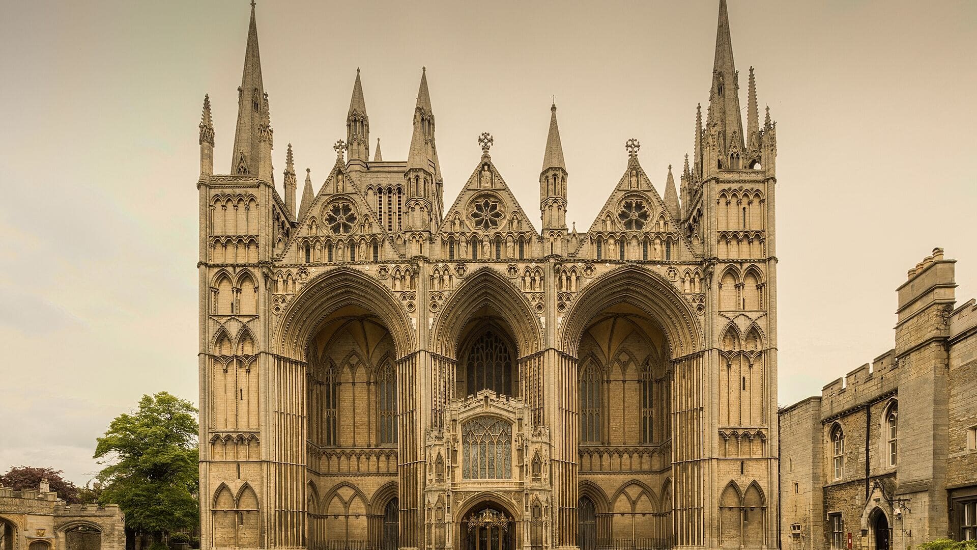 The west front of Peterborough Cathedral