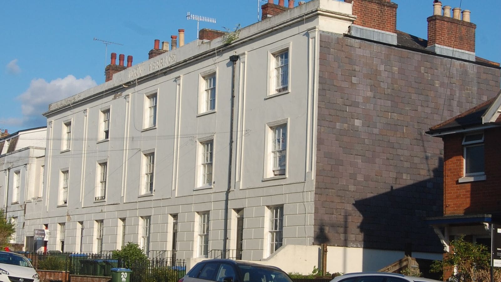 York Terrace, a row of period houses in The Polygon, Southampton