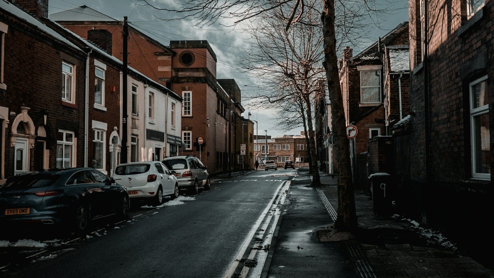 A street of terraced houses in Burslem, Stoke-on-Trent