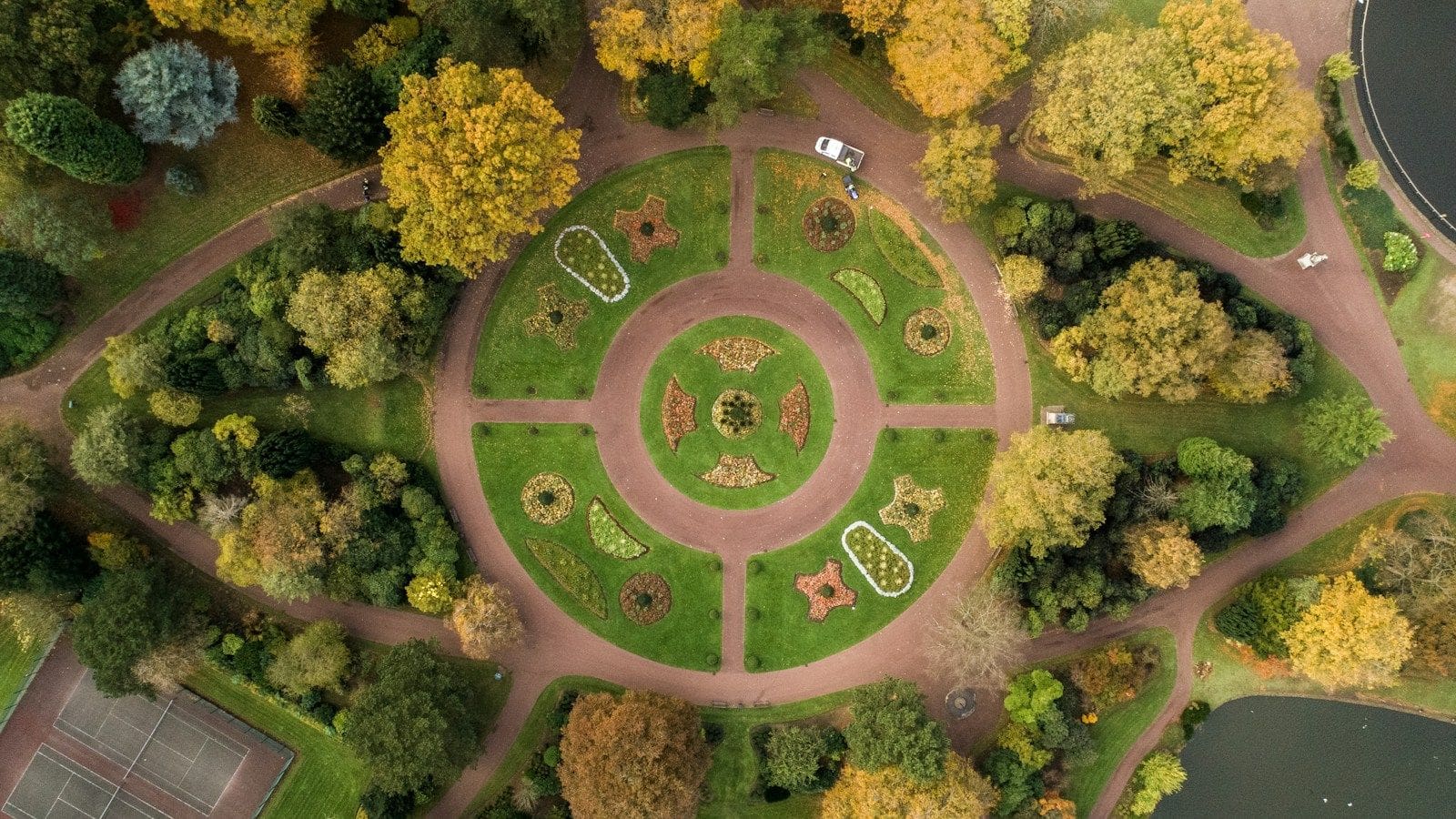 Aerial view of West Park, Wolverhampton